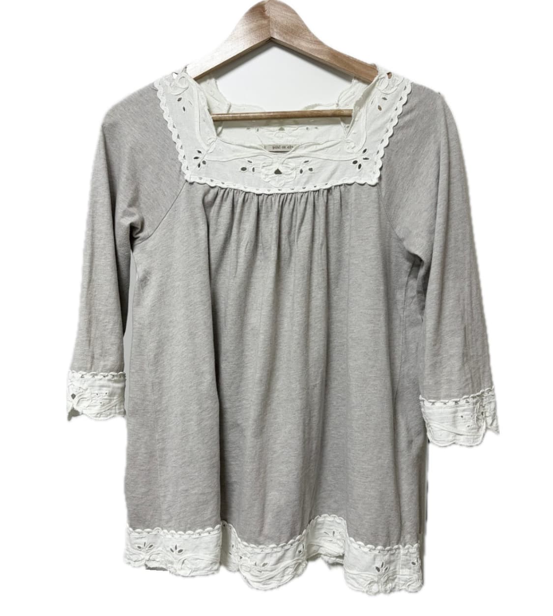 빈티지 pual ce cin 블라우스 7부 티셔츠 레이스 모리걸 y2k 상품이미지1