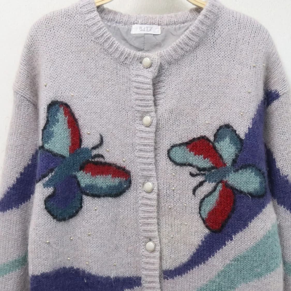 RITZ 버터플라이  울 혼방 니트 가디건 62107 상품이미지5