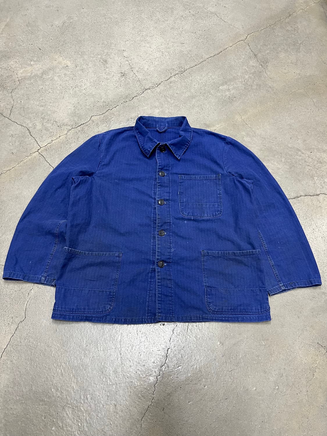 OLD VINTAGE WASHING HBT 헤링본트윌코튼 프렌치워크자켓 상품이미지1