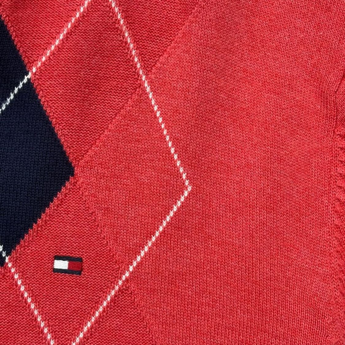 타미힐피거 브이넥 아가일 니트 v2601 상품이미지5