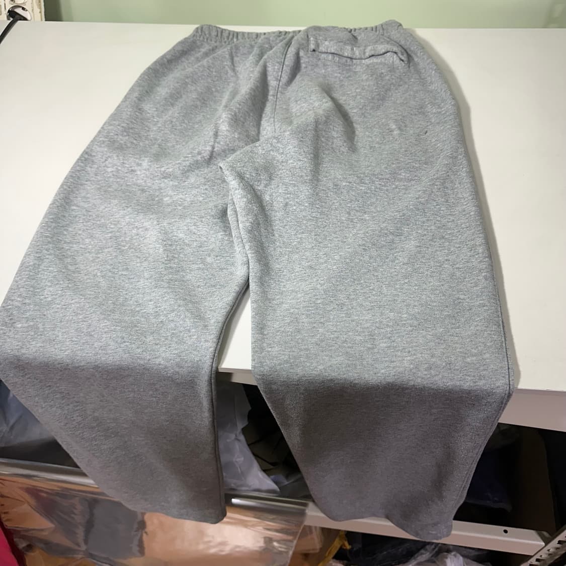 S 나이키 그레이 기본로고 밴딩 레귤러핏 코튼 트레이닝팬츠 상품이미지5