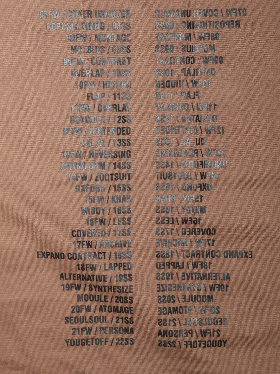 [정품]준지 아카이브 반팔 티셔츠 브라운 S 상품이미지6