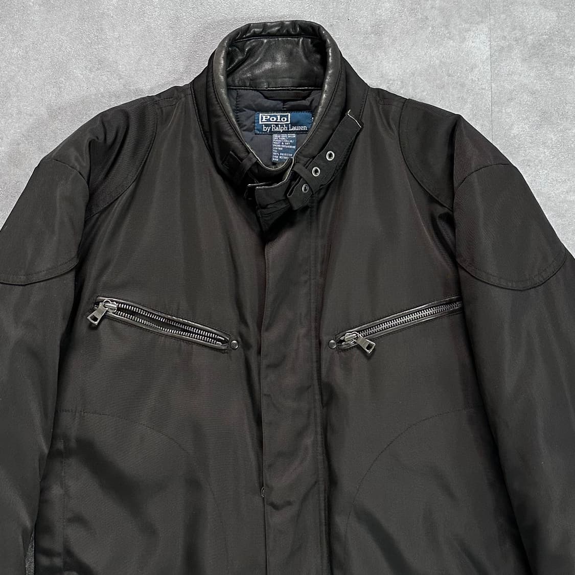 폴로 나일론/레더 바이커 자켓 (va.107) 상품이미지2