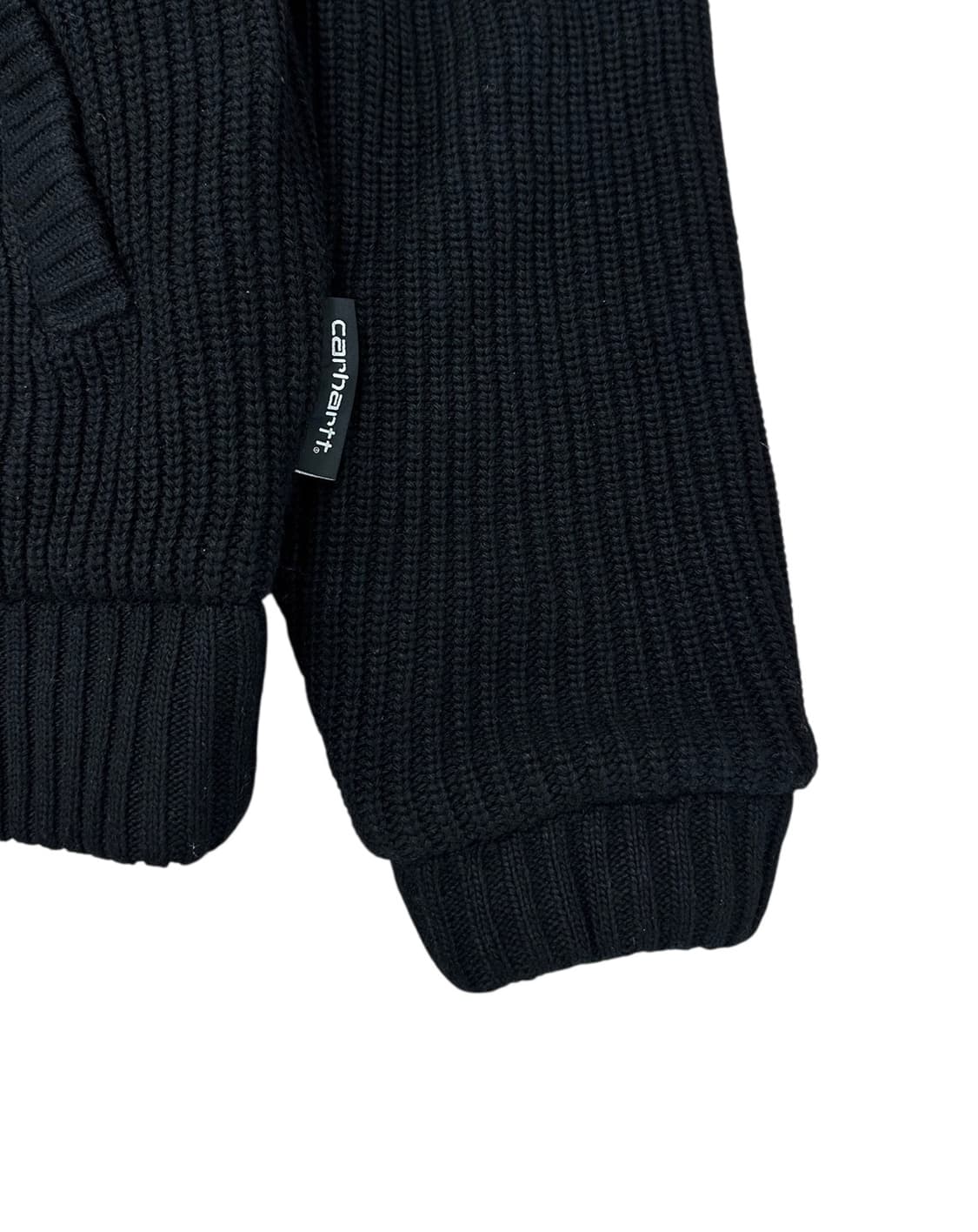 칼하트 WIP 반레이 니트 누빔집업 블랙 (XL) 상품이미지6