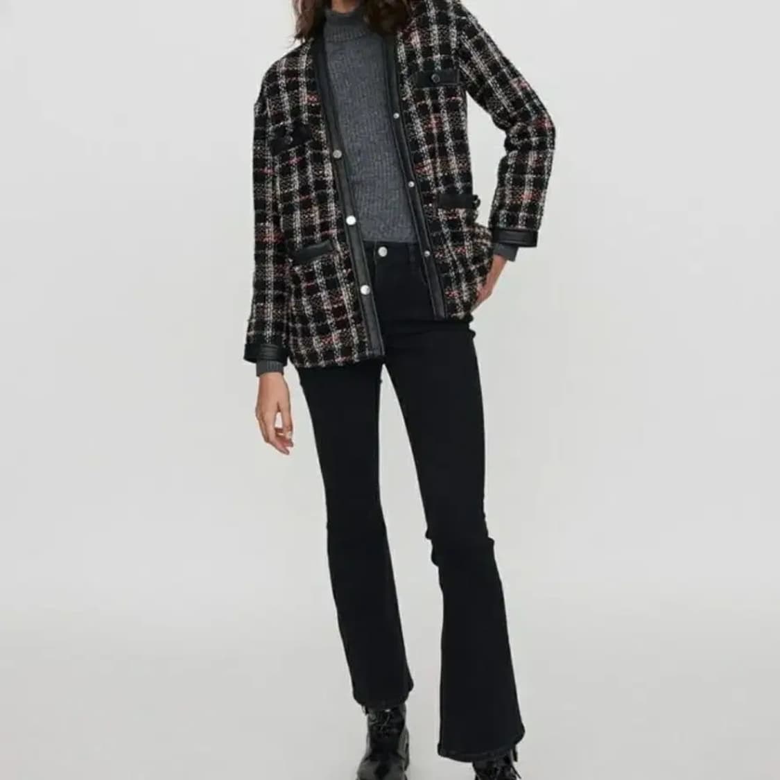 마쥬 트위드 자켓 블랙 ~55 상품이미지4