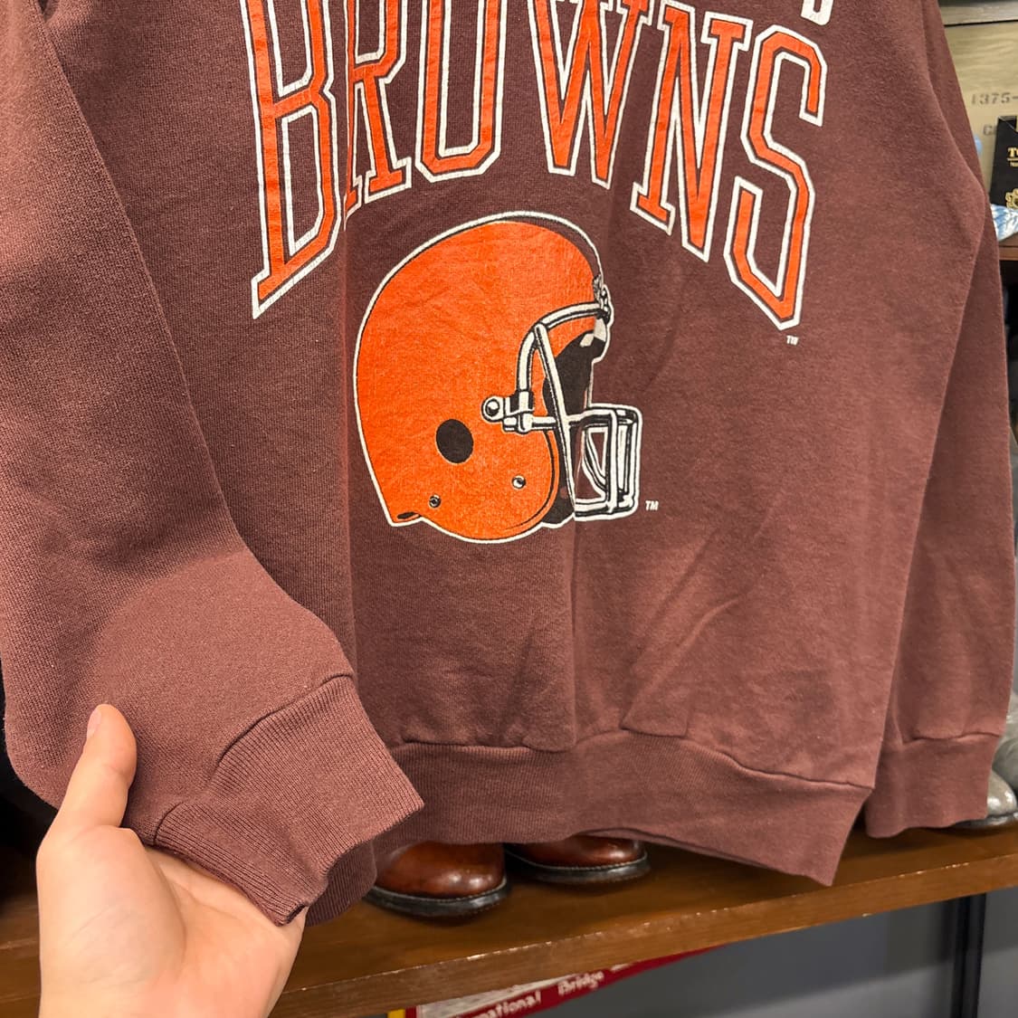 80~90s 아텍스 NFL 클리블랜드 브라운스 그래픽 스웻셔츠 N1240 상품이미지4