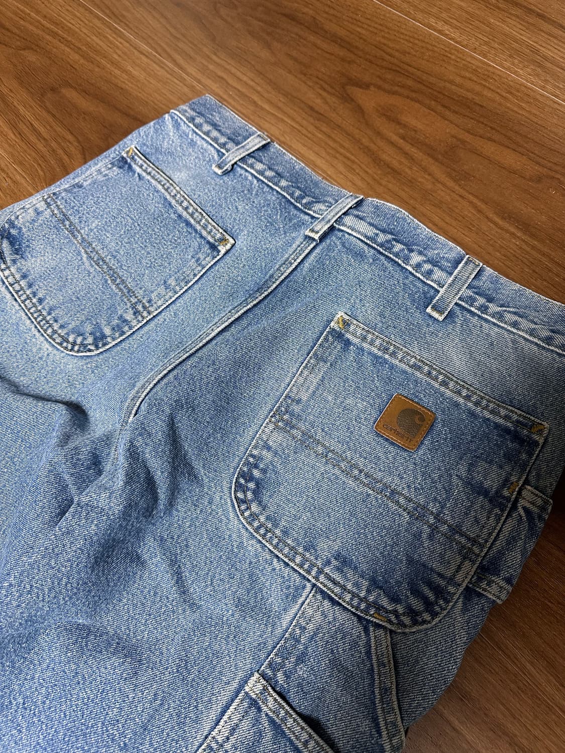 빈티지 칼하트 데님 워크팬츠 카펜터 싱글니 상품이미지4