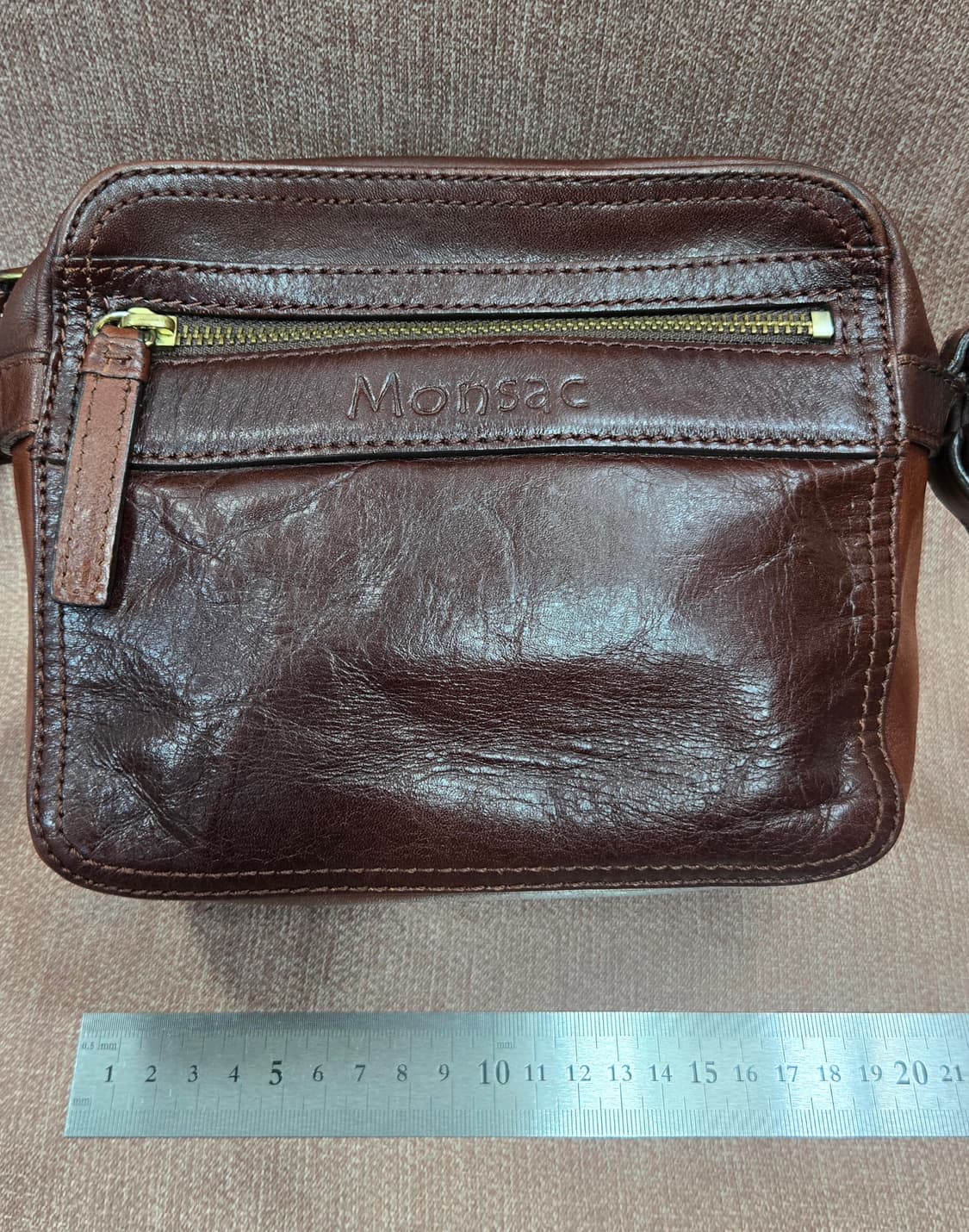 몽삭 Monsac-   앤틱스타일  가죽 미니 크로스백유니크한 디자ㅣ인 상품이미지1