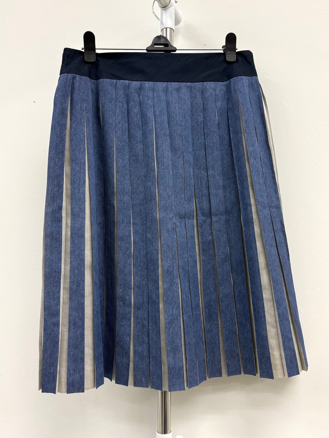 빈티지 블루 플리츠 스커트 상품이미지6
