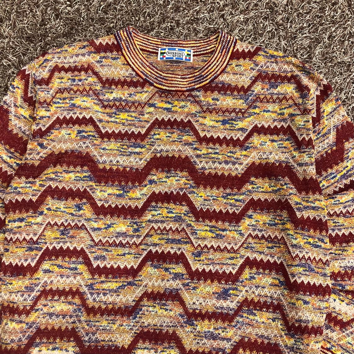 미쏘니 멀티컬러 패턴 니트 상품이미지2