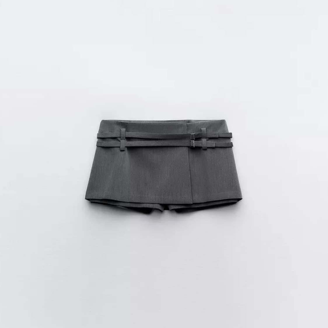 자라 zara 버클 스커트 팬츠 다크 그레이 상품이미지4