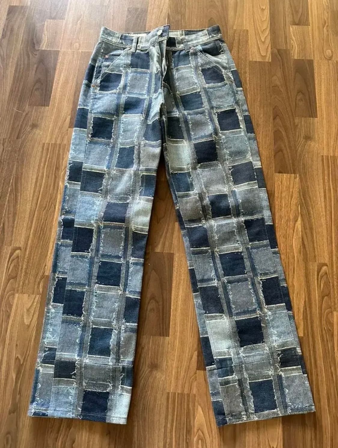 앤더슨벨 로드 패치워크 프린팅 데님 s 상품이미지1