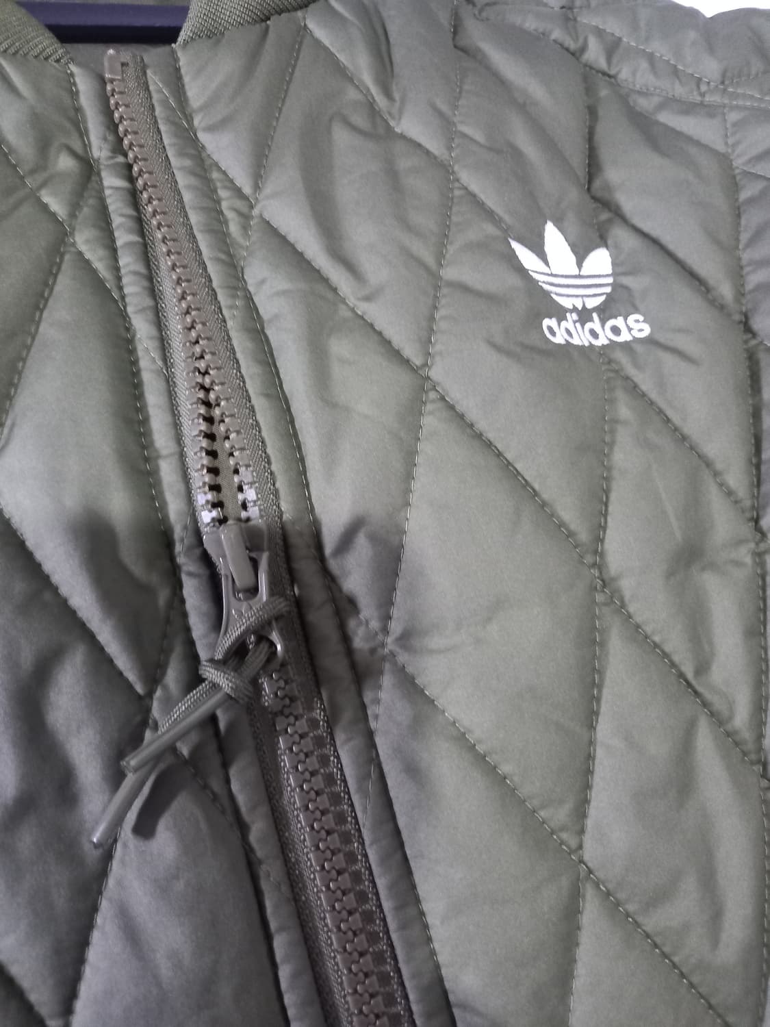 아디다스 퀄팅 카키 트랙탑 저지 져지집업 105/XL 상품이미지3