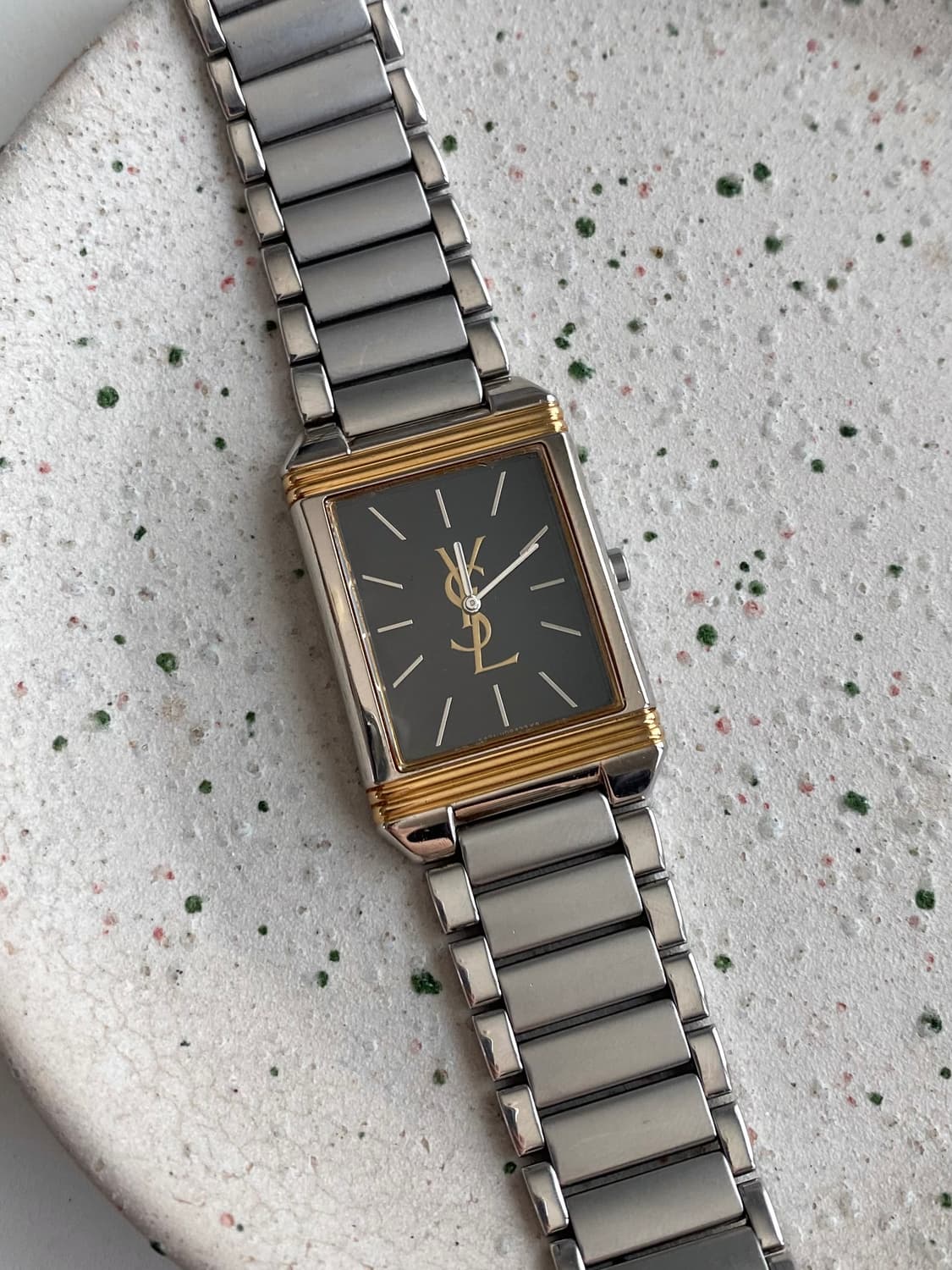 Yves Saint Laurent 입생로랑 YSL 스퀘어 블랙 다이얼 투 상품이미지1