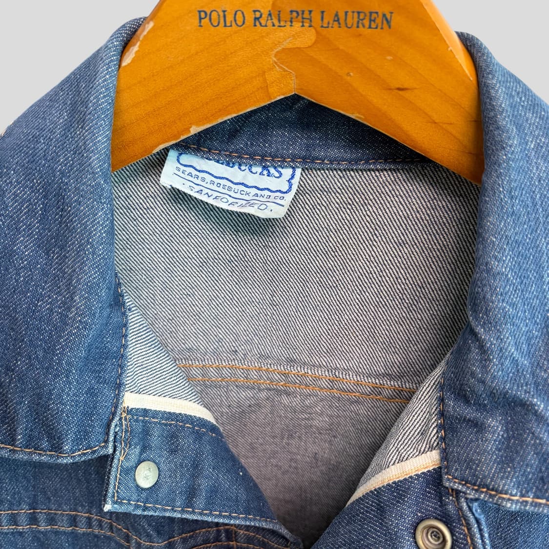(L)60-70s Sears Roebucks 셀비지 워크 데님 자켓 상품이미지3