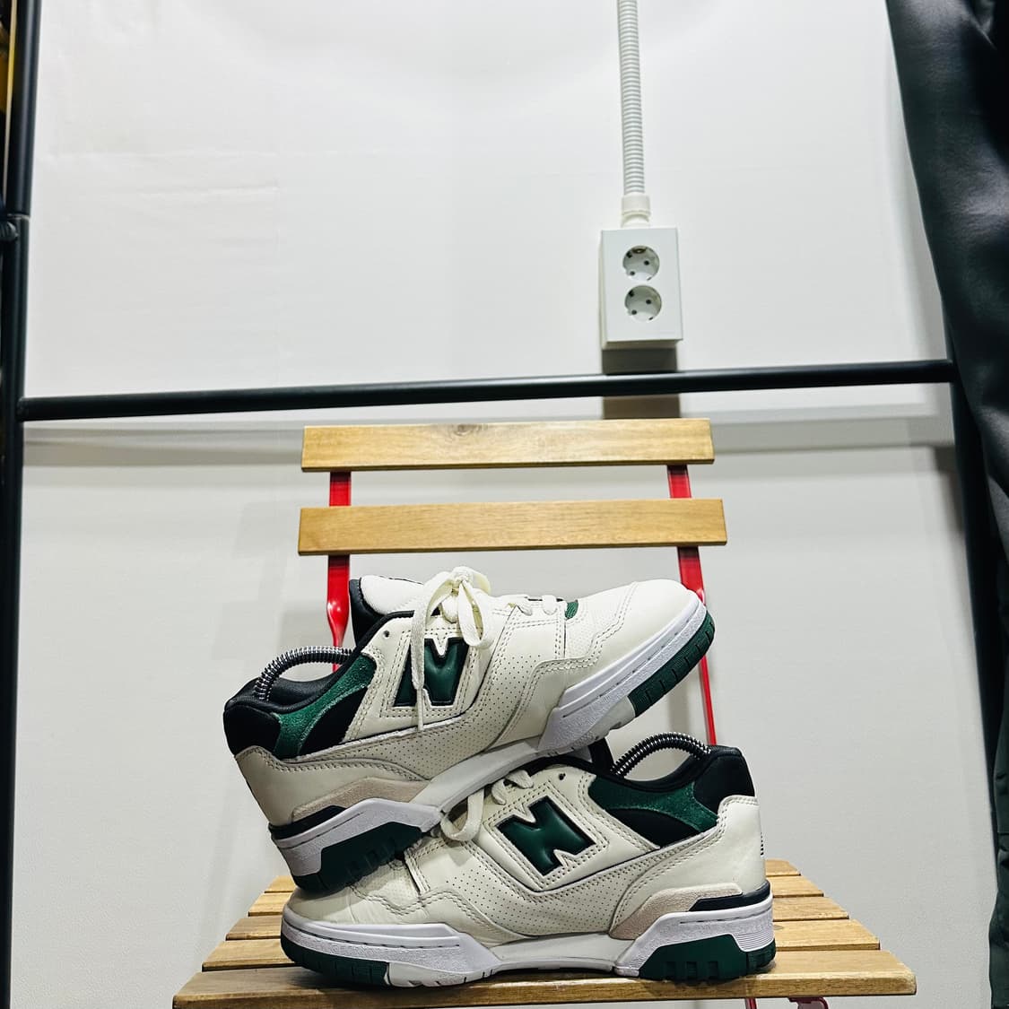250) 뉴발란스 운동화 남녀공용 신발  550 레더 아이보리 그린 상품이미지7