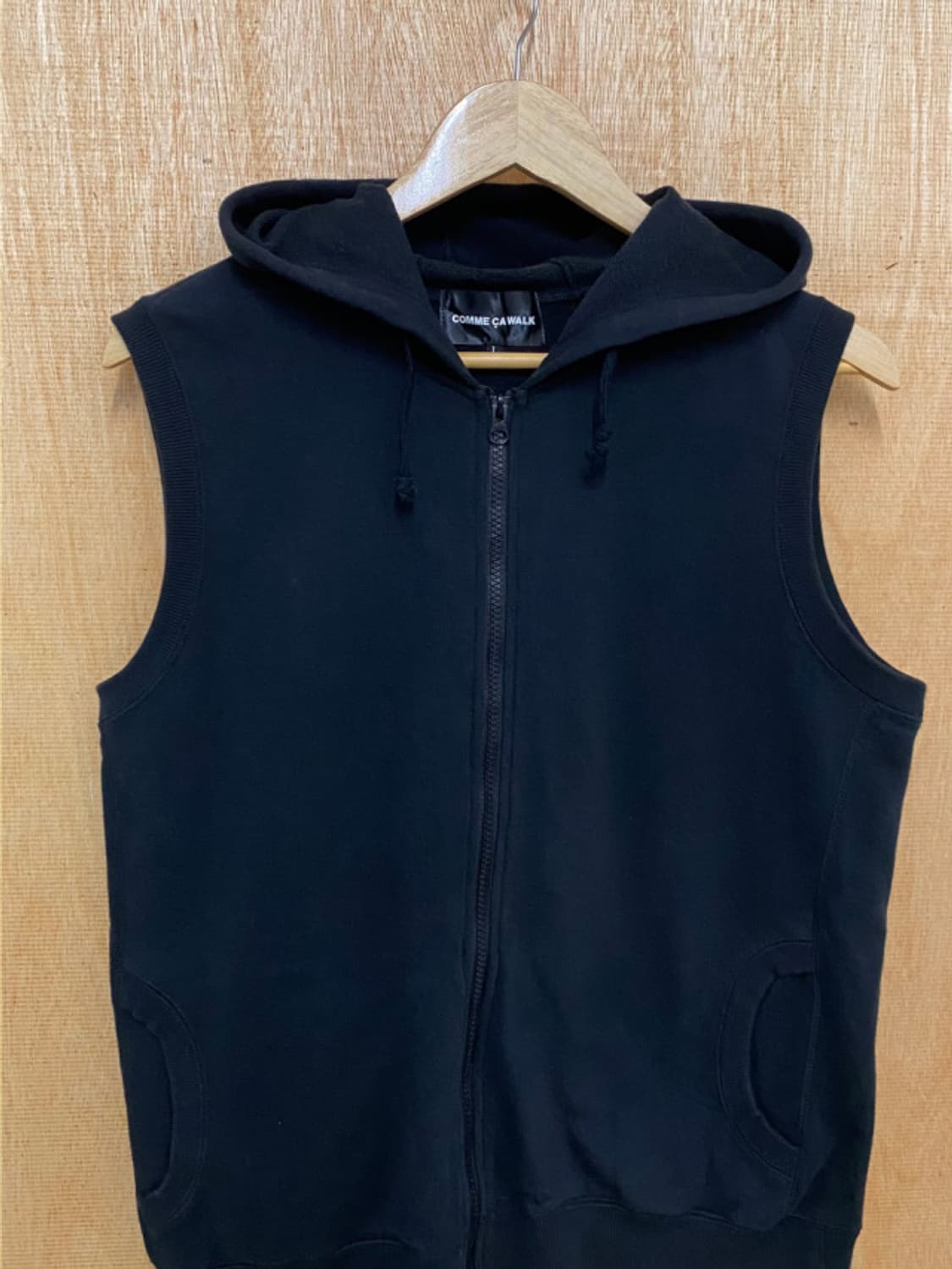 COMME CA WALK hood zip-up vest 후드 집업 베스트 상품이미지7