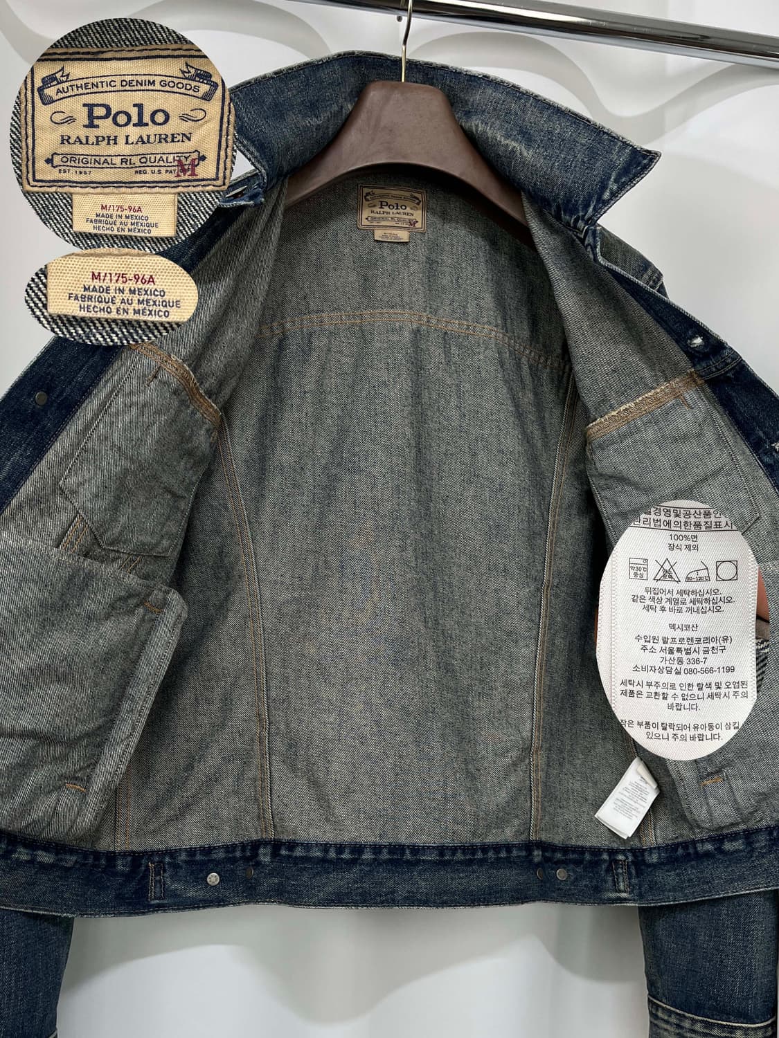 폴로 랄프로렌 멕시코 페이드 워싱 데님 트러커 자켓 상품이미지3