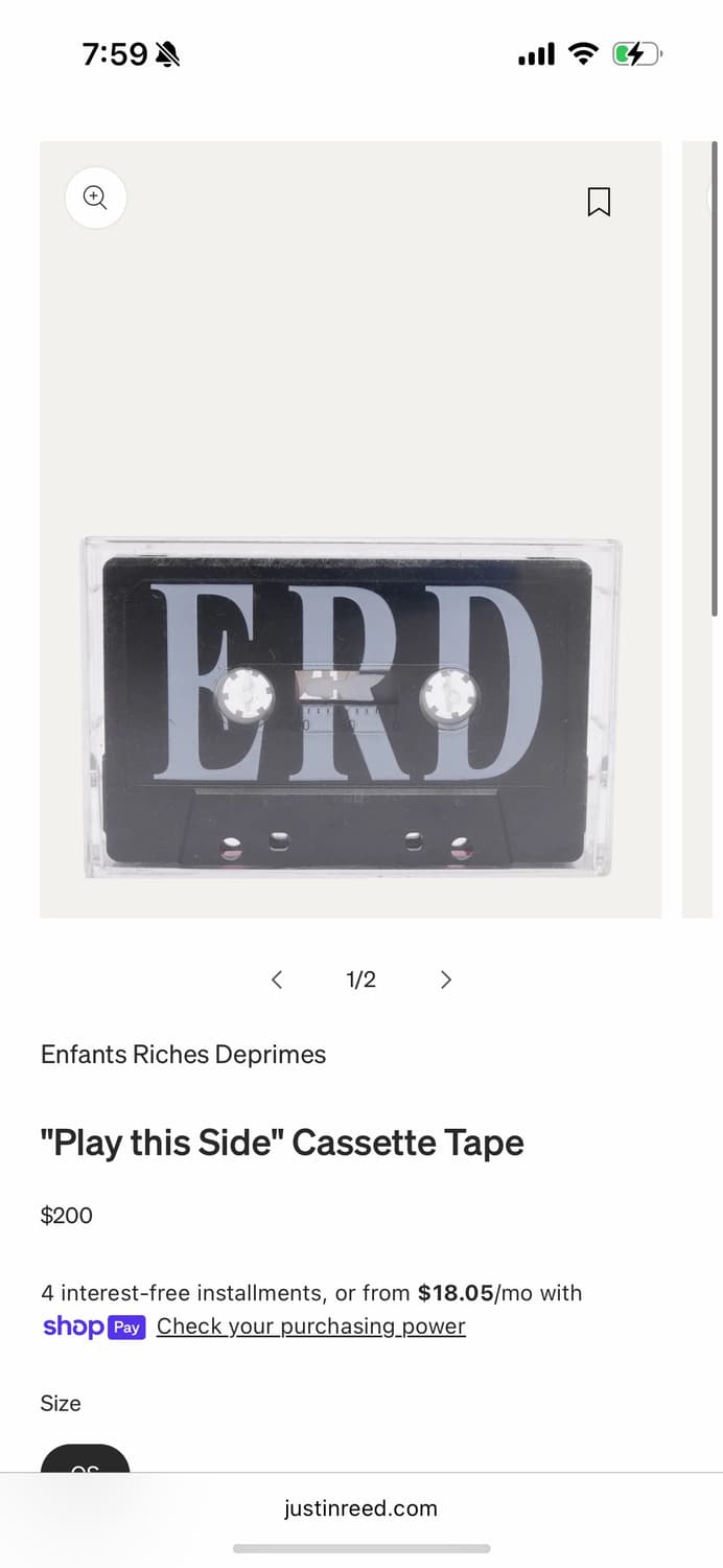 ERD PLAY THIS SIDE 카세트 테잎 상품이미지1