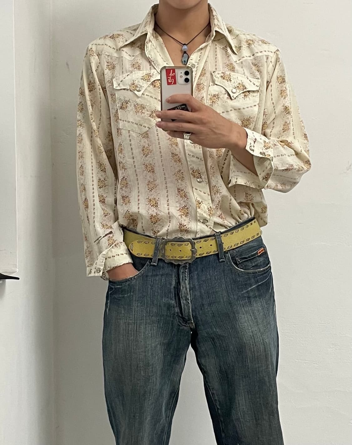 H bar C flower western shirt 상품이미지2