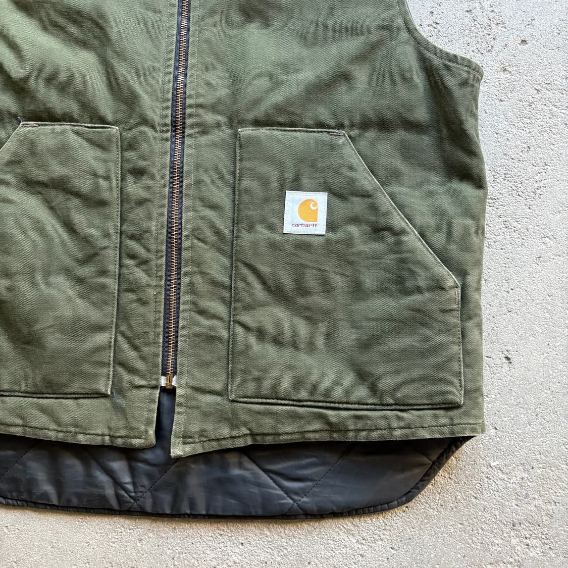 칼하트 VQ184 모스그린 퀼티드 라인 베스트 상품이미지3