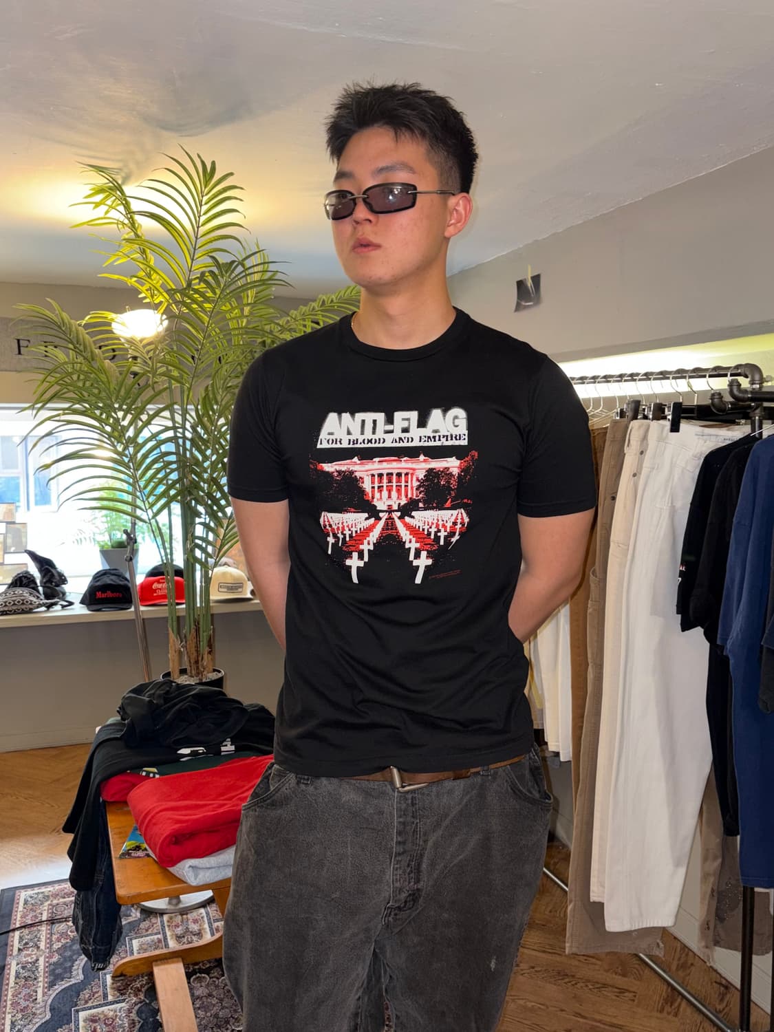 00’s Anti-flag for blood and empire T-sh 상품이미지1