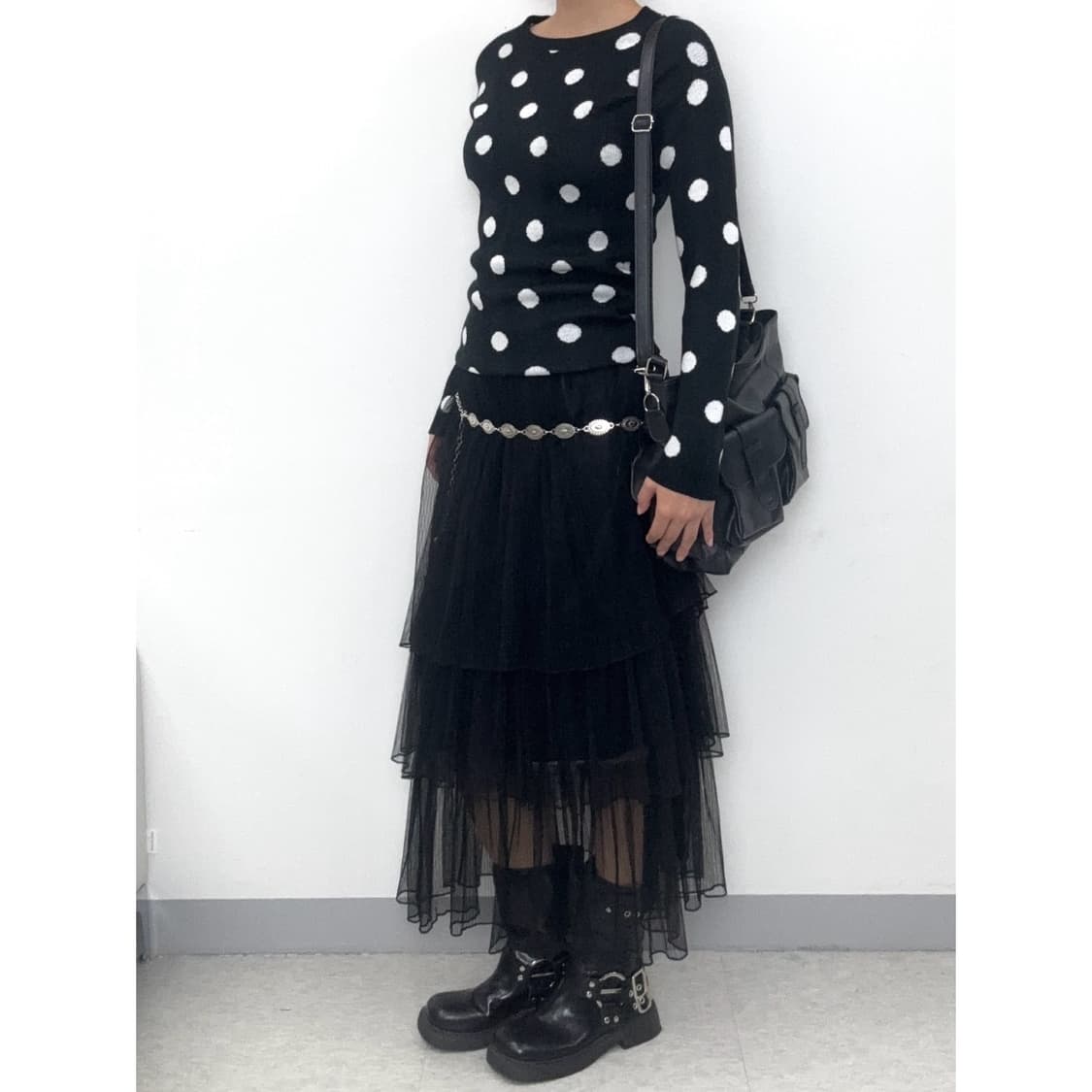 빈티지 블랙 캉캉 스커트 상품이미지2