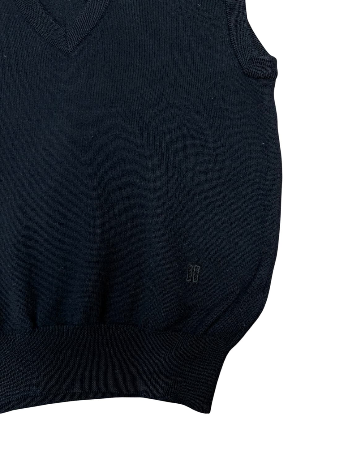 Vintage DAKS knit vest black 상품이미지3