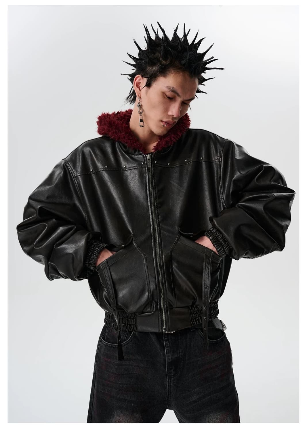 Armored Embroidery Stud Bomber 상품이미지6