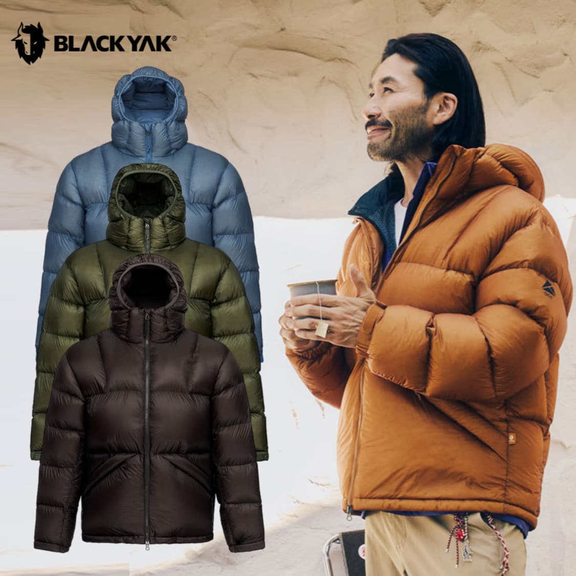 25fw 블랙야크 클라이밍 스톤마스터 다운자켓 브라운 100 상품이미지5