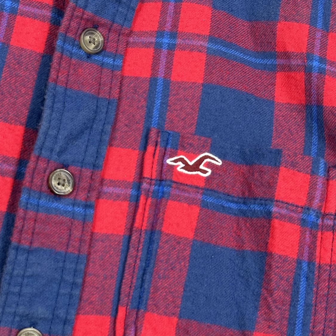 홀리스터 포켓 레드 타탄 체크셔츠 (S 여성추천) 상품이미지3