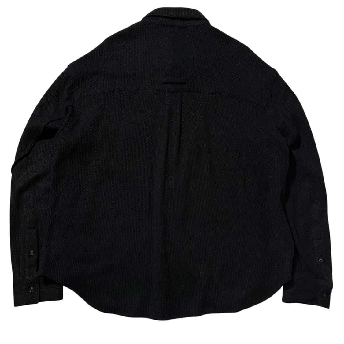 Yiyae 이예 웨이빙 턴업 린넨 코튼 셔츠 블랙 상품이미지3