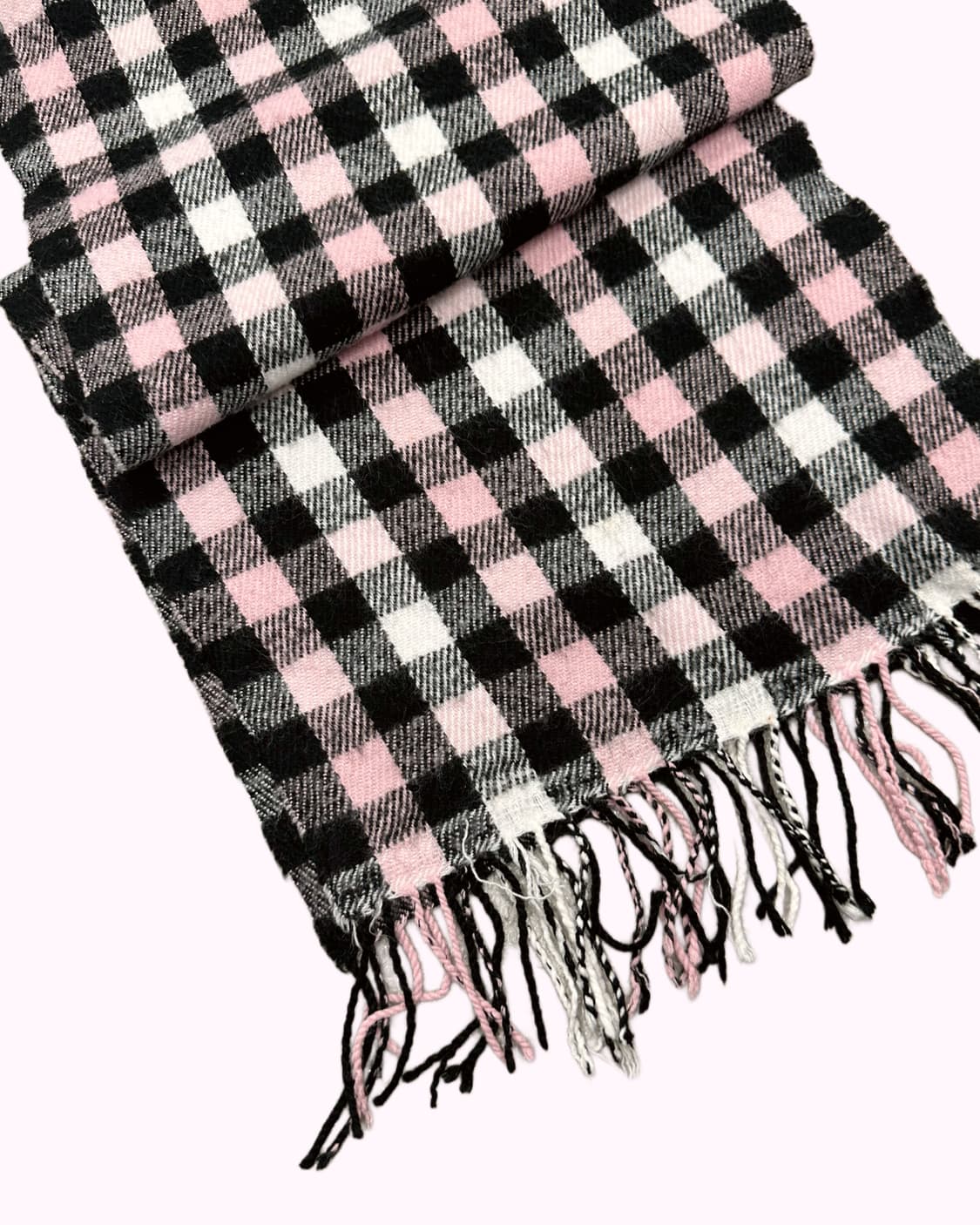 black pink check muffler 상품이미지2
