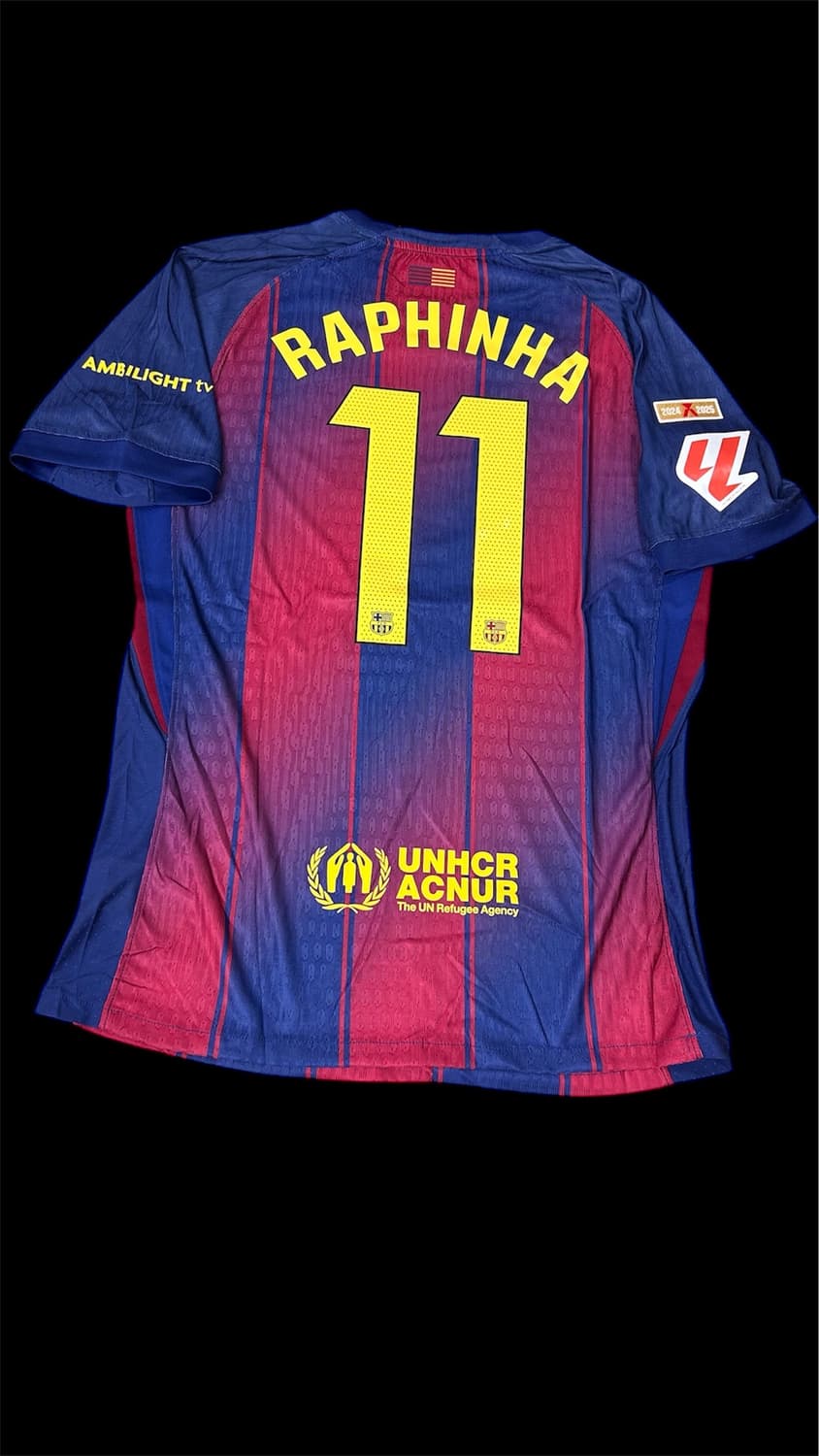 25-26 바르셀로나 홈 어센틱 하피냐 리그버전 유니폼 상품이미지2