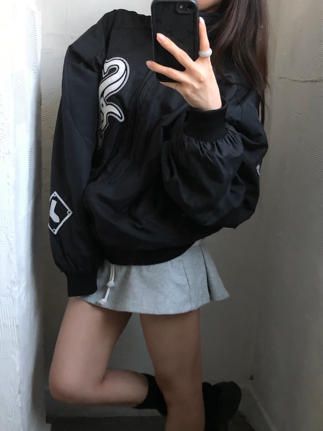 Majestic 마제스틱 블랙 시카고 화이트삭스 어센틱 자켓 상품이미지3