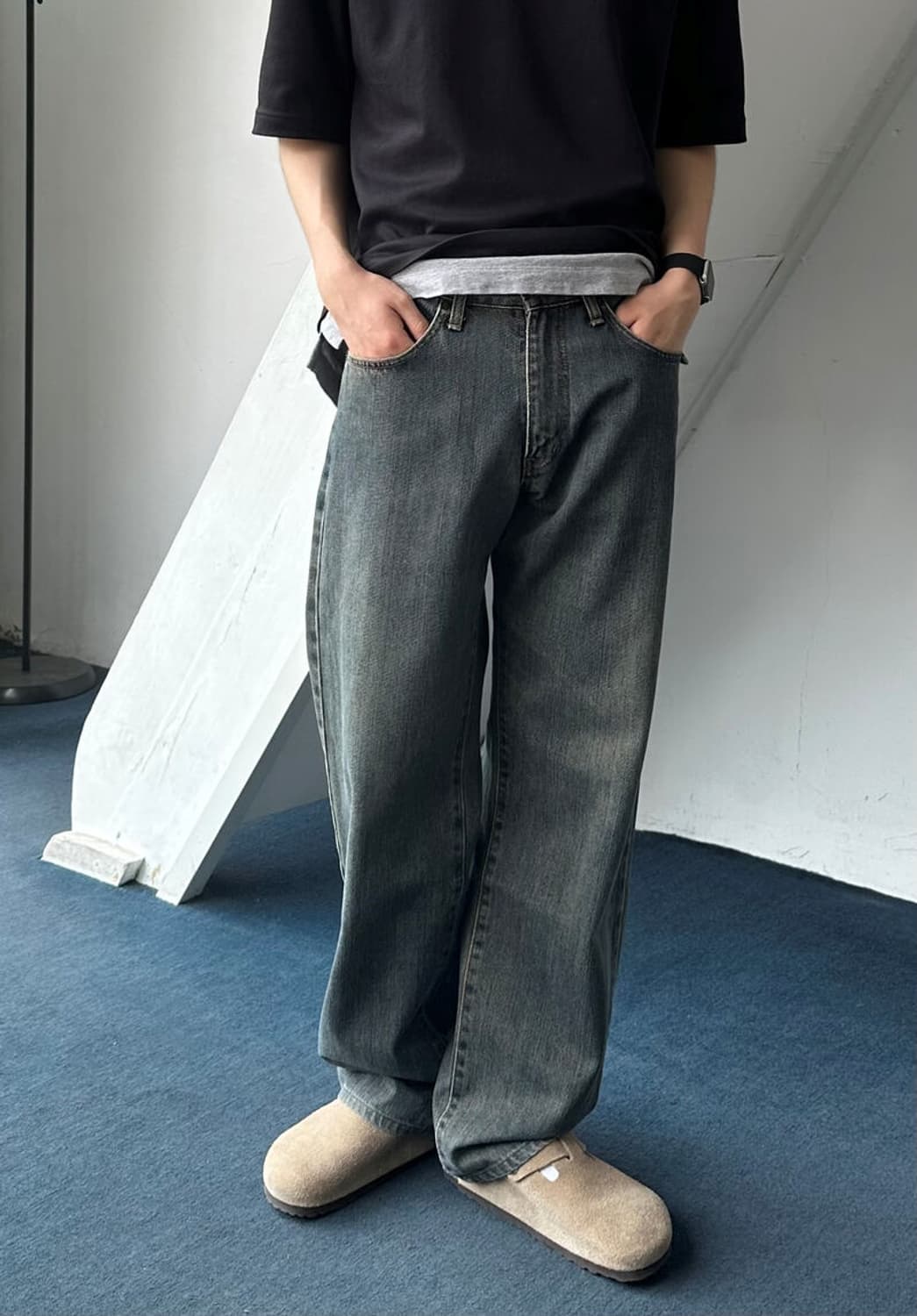 5pkt Denim wide straight pants 상품이미지7