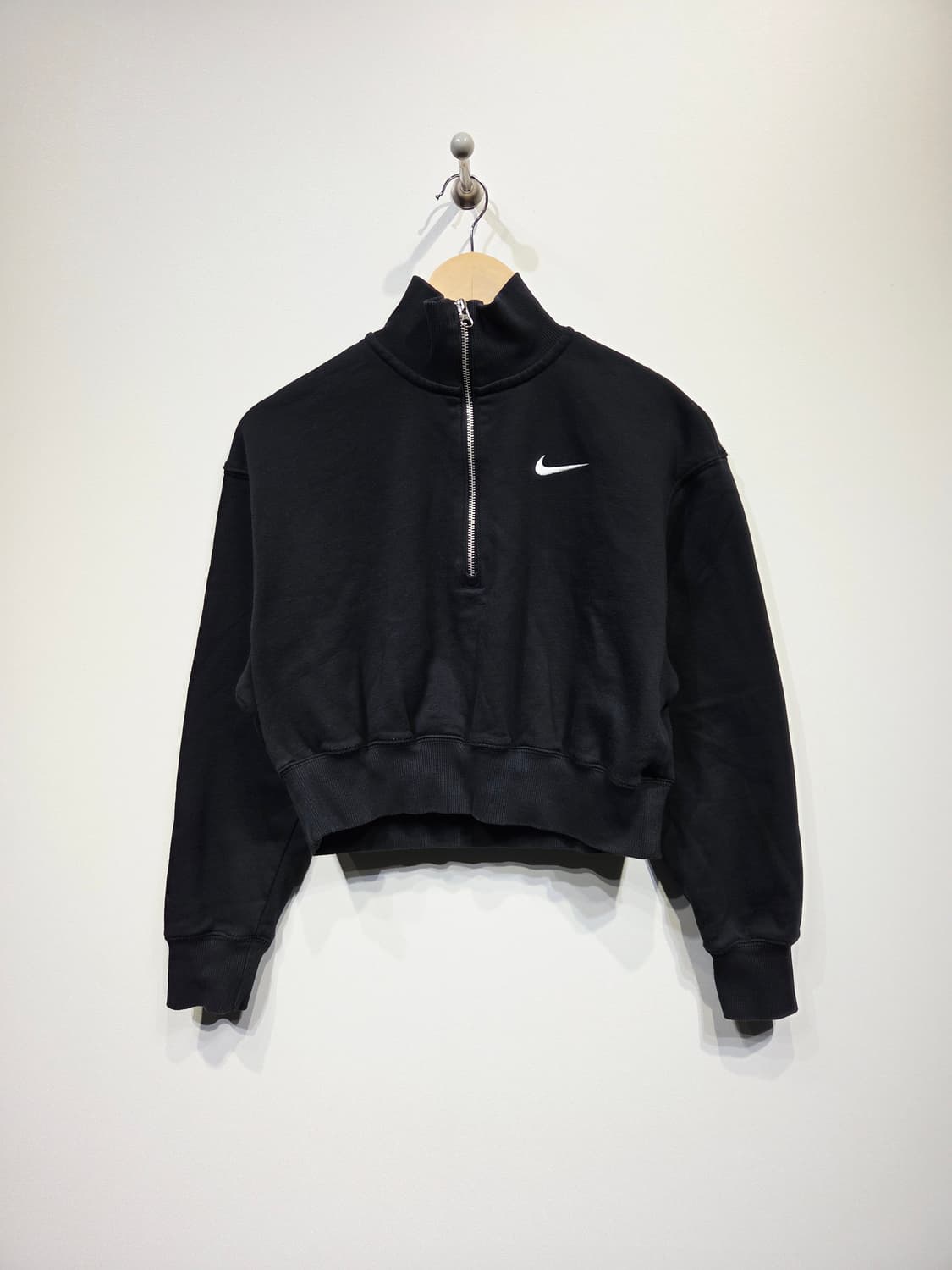 나이키 블랙 하프집업 크롭 맨투맨_S 상품이미지2