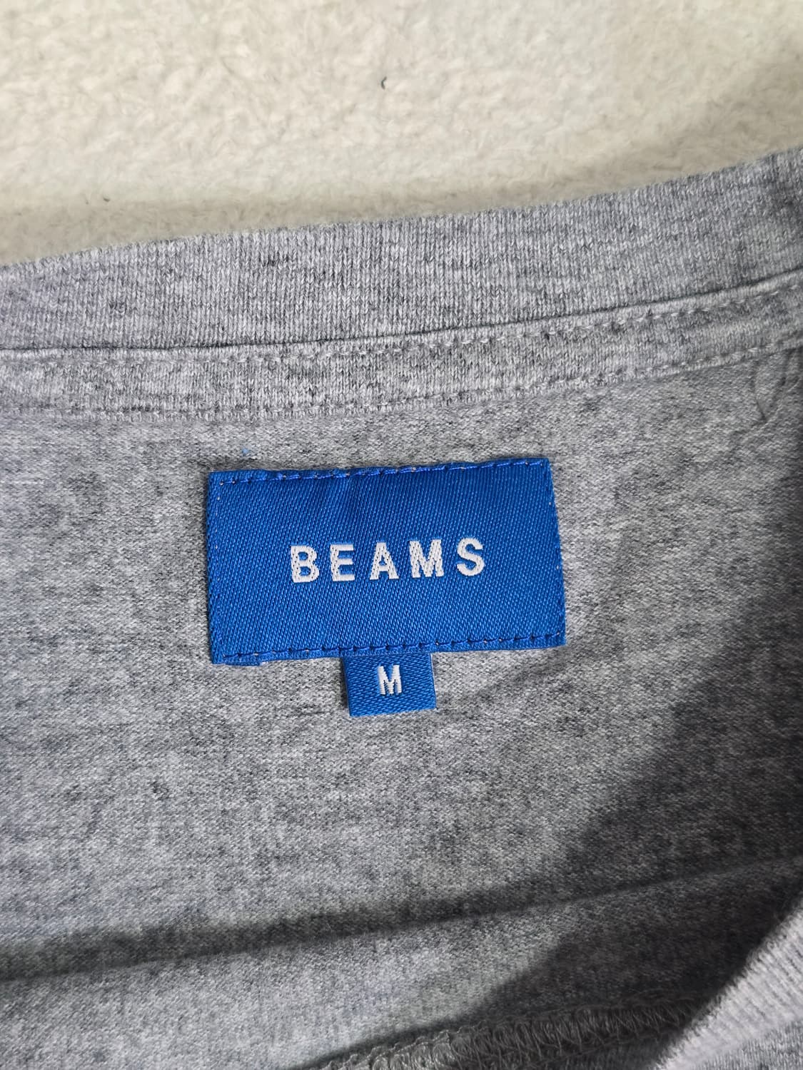 BEAMS 빔즈 회색 포켓 반팔 티셔츠 M사이즈 상품이미지3