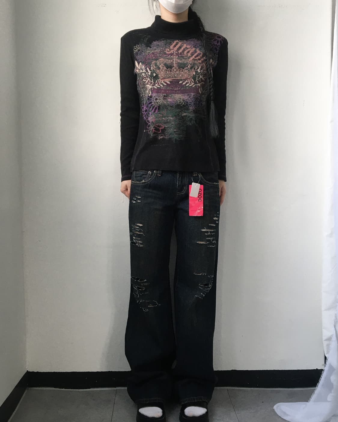 High neck priniting sleeve 상품이미지4