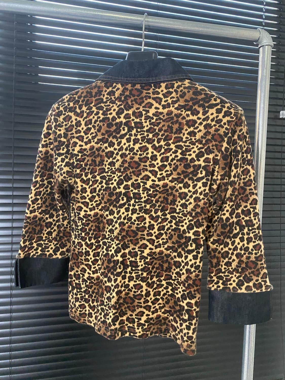 Leopard Denim Point Long Sleeve 상품이미지7