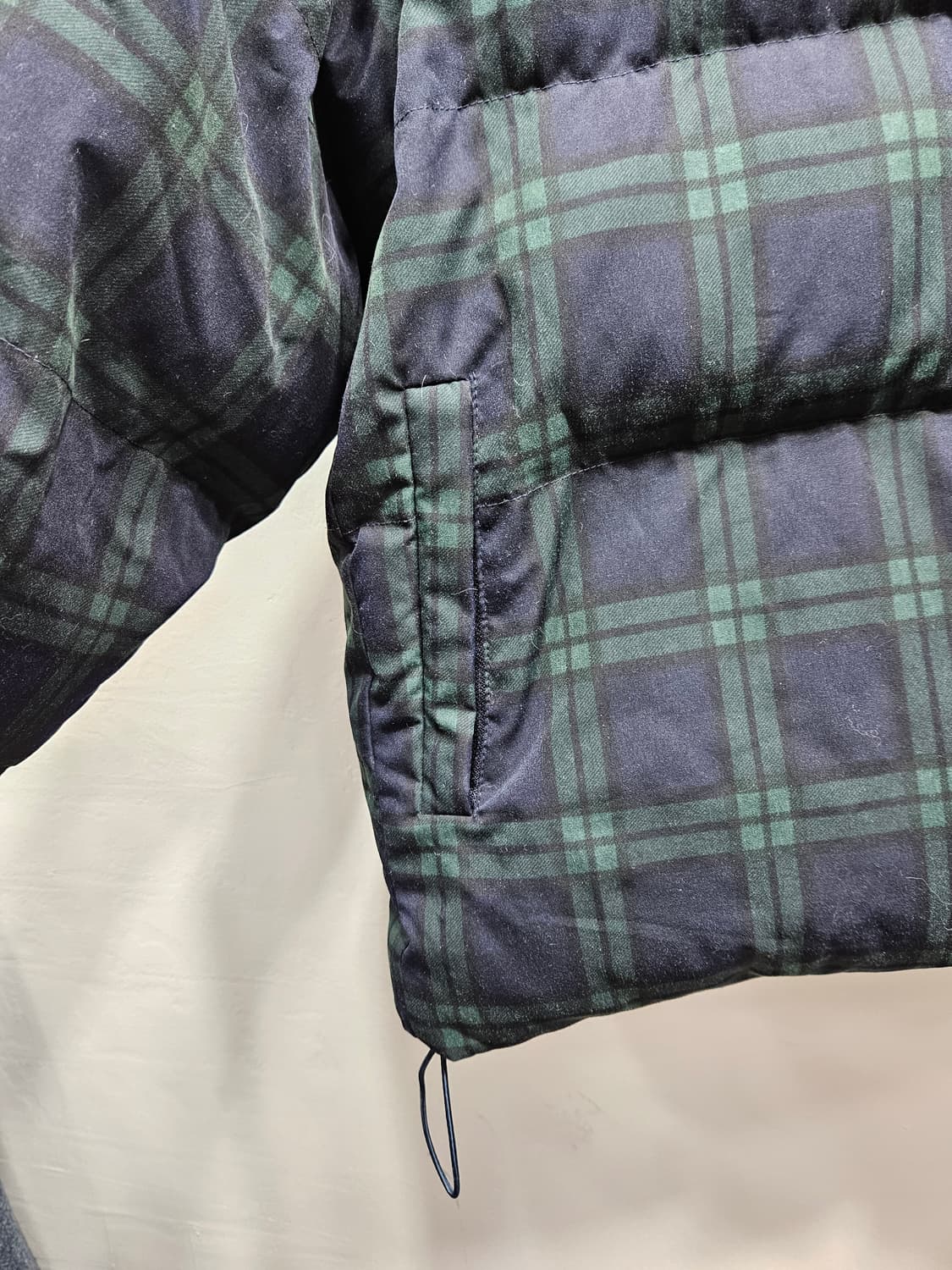 랩스튜디오 유니섹스 체크무늬 숏패딩 Free 상품이미지5