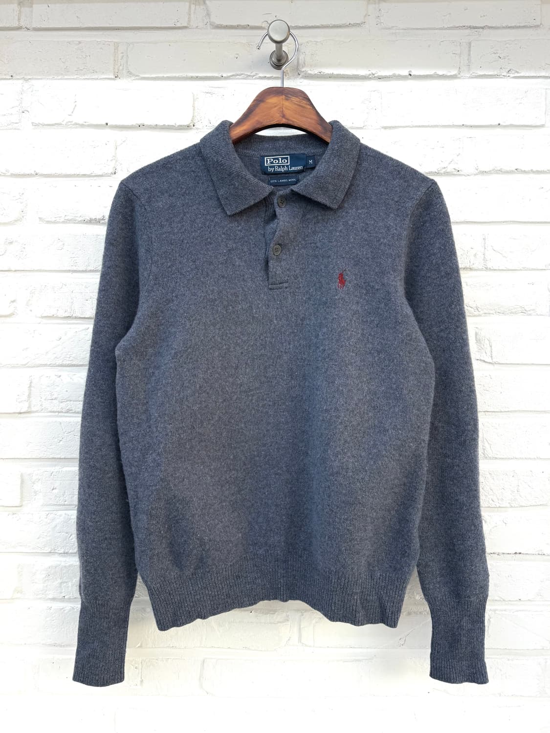 폴로 블루 램스울 니트 상품이미지3