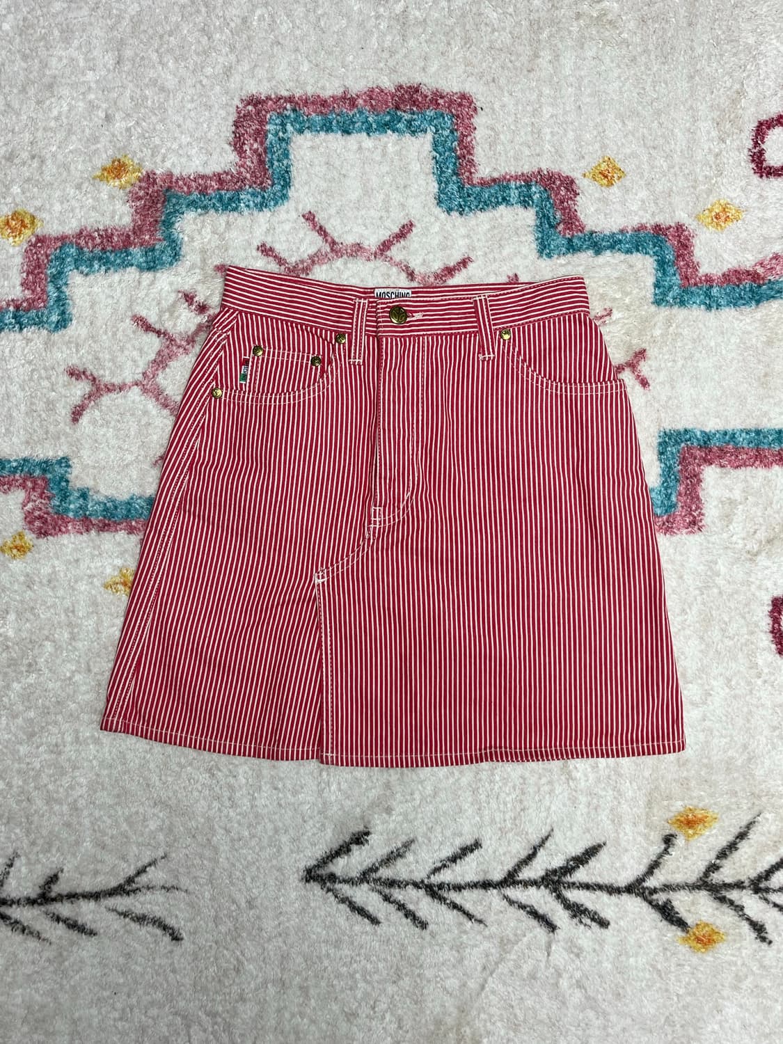 모스키노 빈티지 스트라이프 스커트 상품이미지1