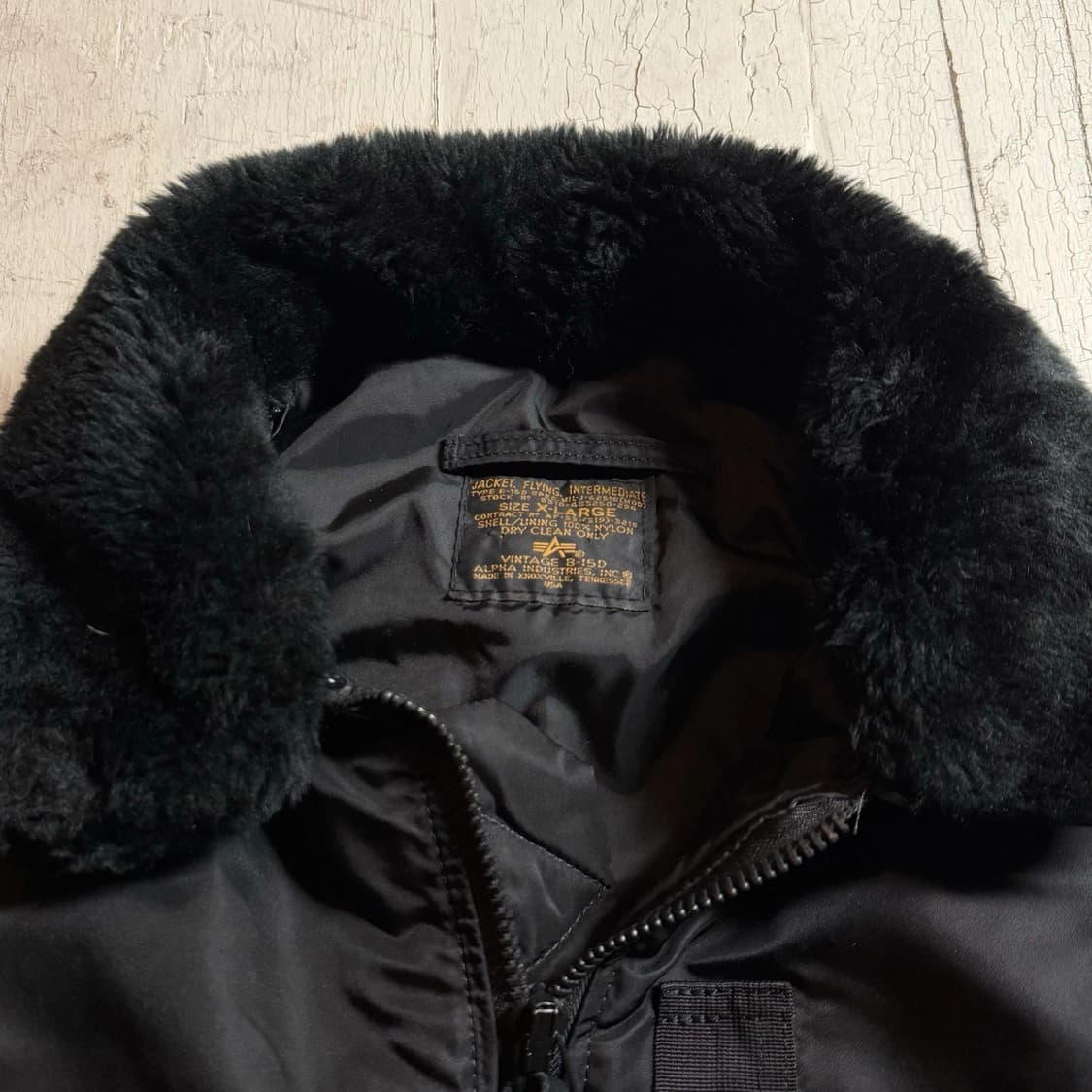 90s 알파 인더스트리 B-15 플라이트 재킷 상품이미지3