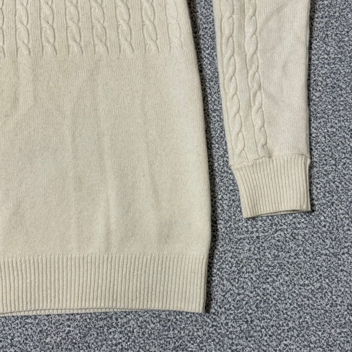 라코스테 아이보리 울 니트 여성용 S 상품이미지5