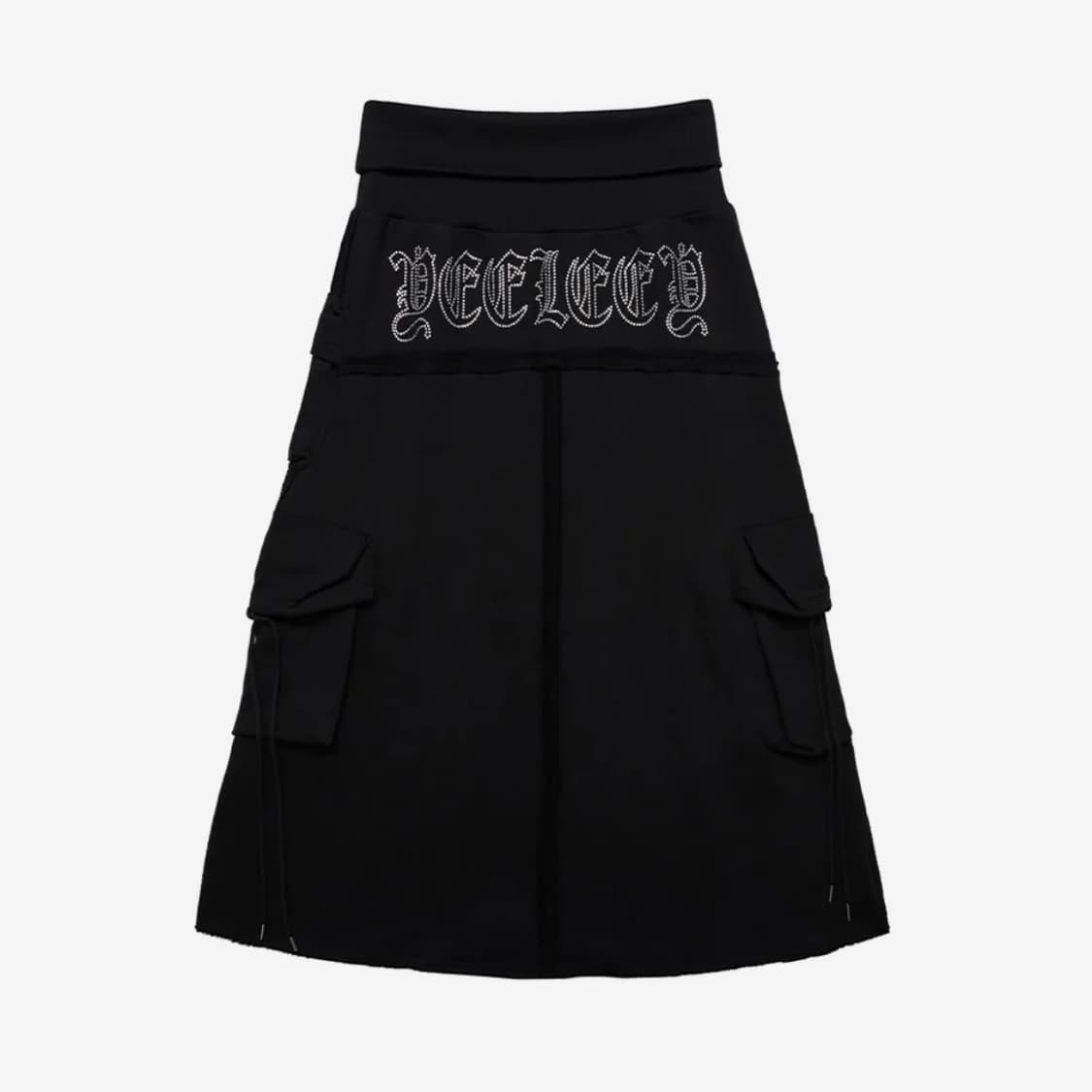 CARGO CUBIC MAXI SKIRT BLACK  상품이미지2