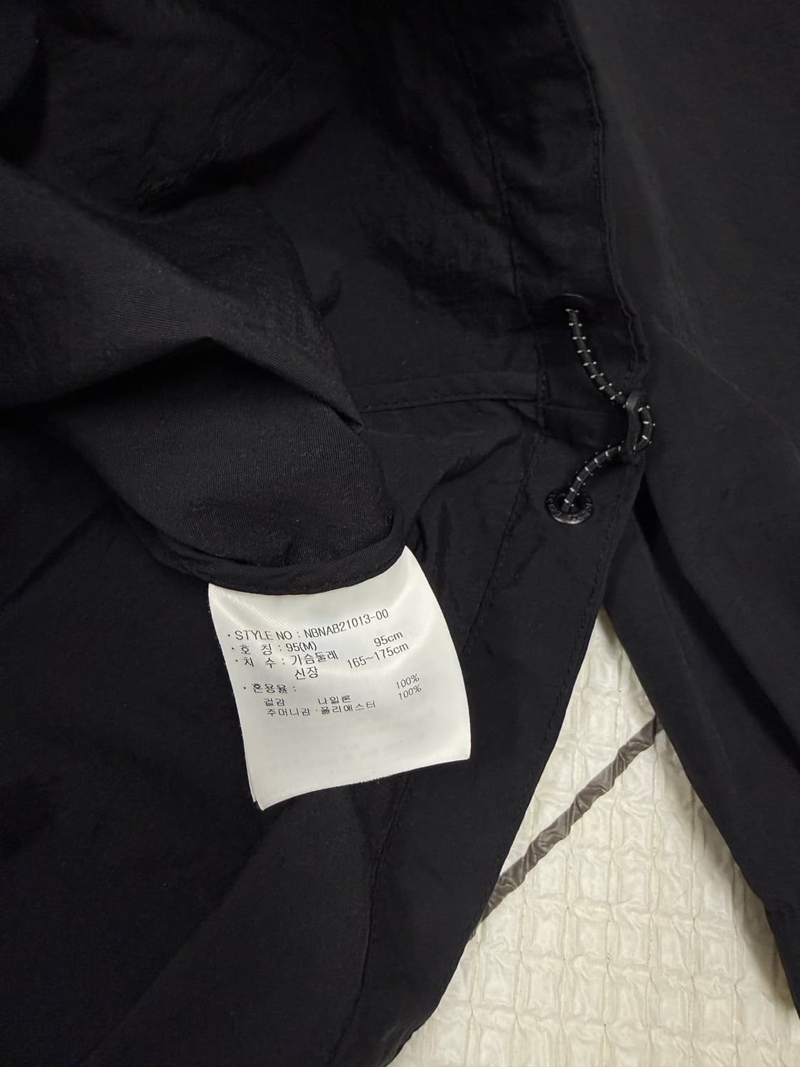 남성 95 M / 뉴발란스 아노락 바람막이 블랙 상품이미지6