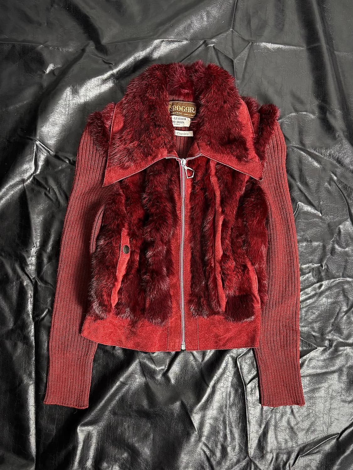 Red fur jacket 상품이미지2