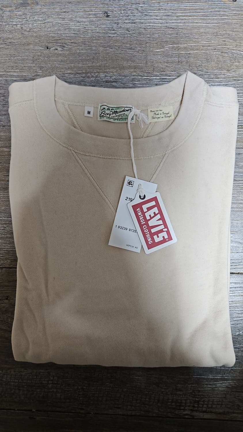 리바이스 LVC 1940's 베이 메도우 스웨트셔츠 더블 크림 M 상품이미지3