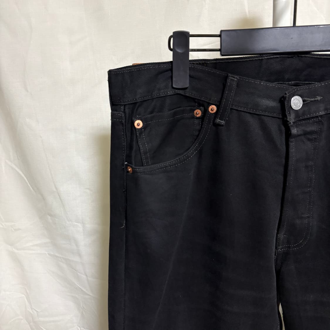 리바이스 501 스트레이트 블랙 팬츠 / W33, L34 상품이미지4